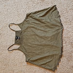 Racer back tank top with tulip back